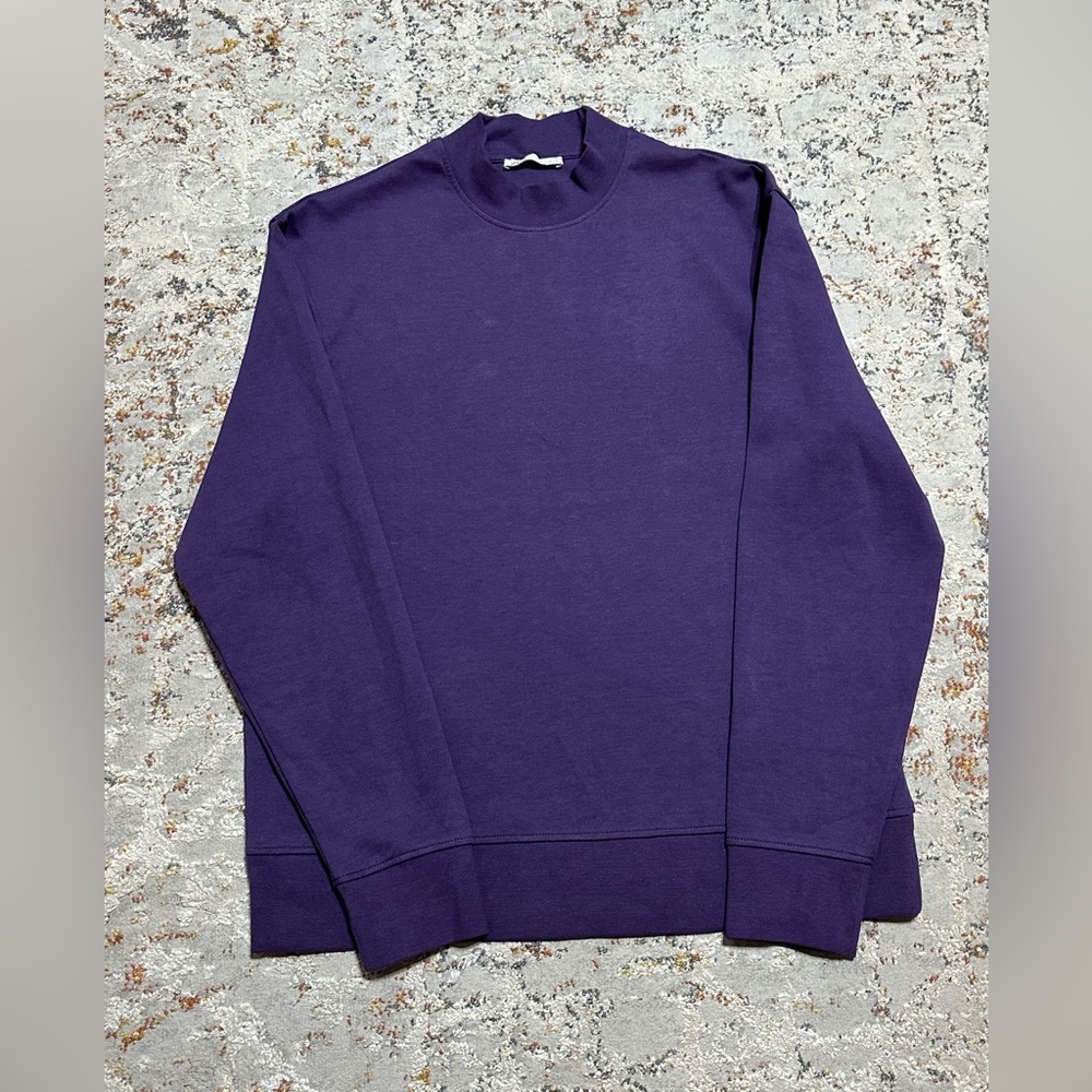 ZARA Men’s purple mock neck premium sweatshirt size Medium - Picture 11 of 11